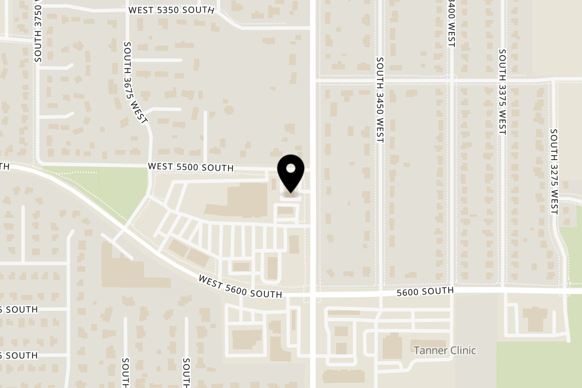 Map showing the location of Burrito Grande on 5511 3500 W St in Roy
